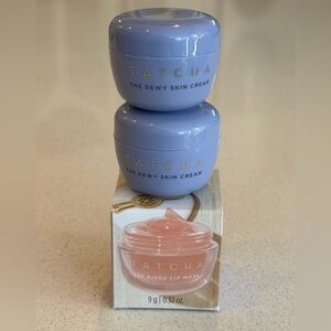 Tatcha Dewy Skin Cream and Peach Kissu Lip Mask Set